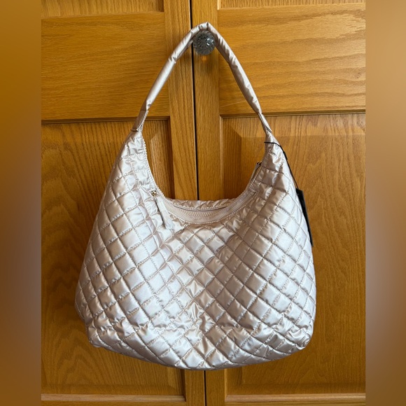 MZ Wallace Metallic Rose Gold Large Metro Shoulder Bag - Picture 2 of 5